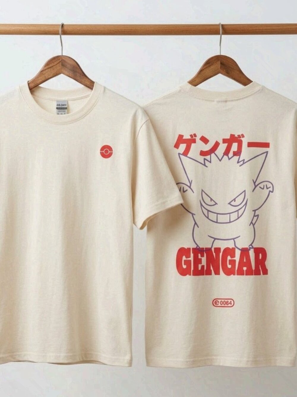 Pokémon Gengar Graphic Anime T-Shirt Reprint Unisex Tee Reprint